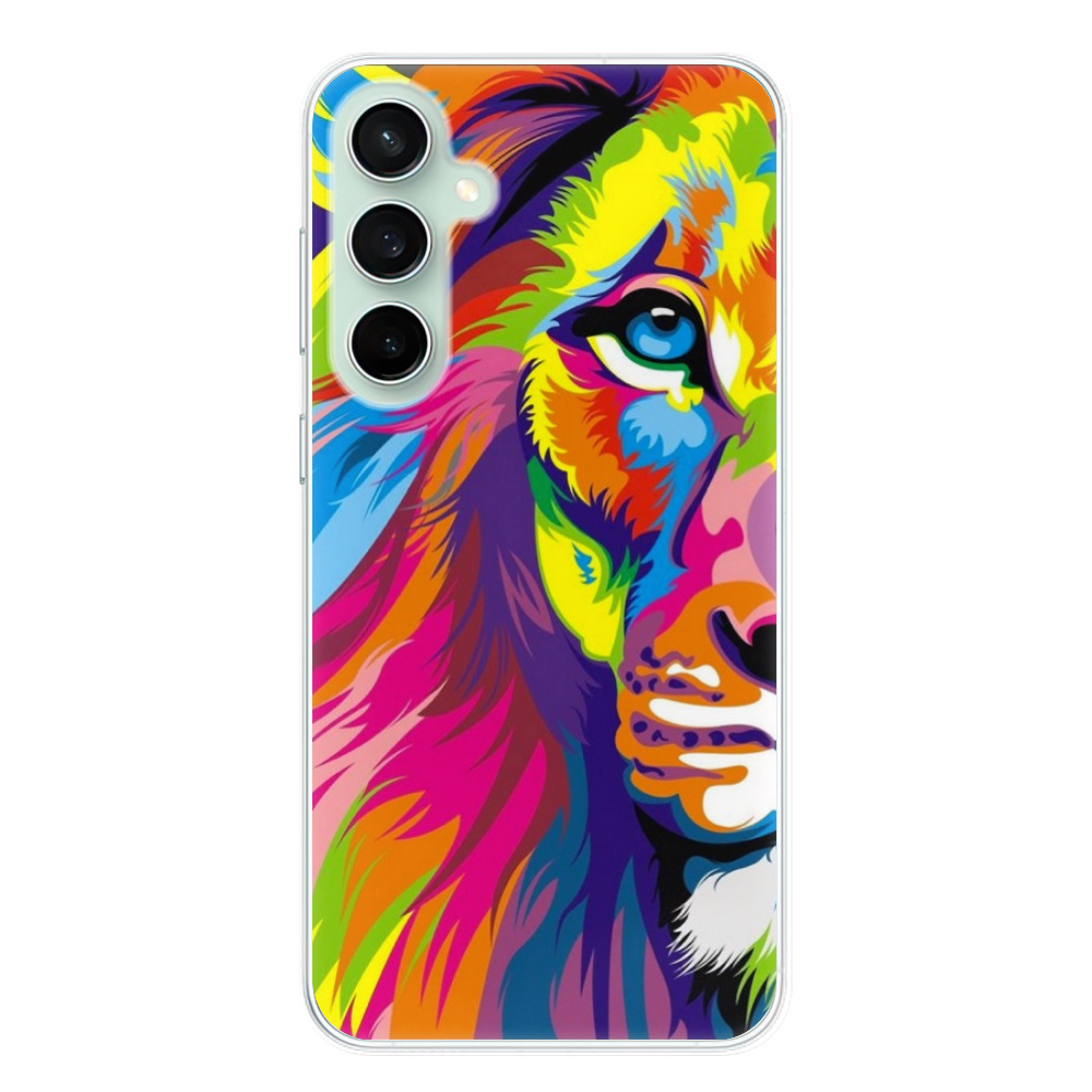 Odolné silikonové pouzdro iSaprio - Rainbow Lion - Samsung Galaxy S23 FE
