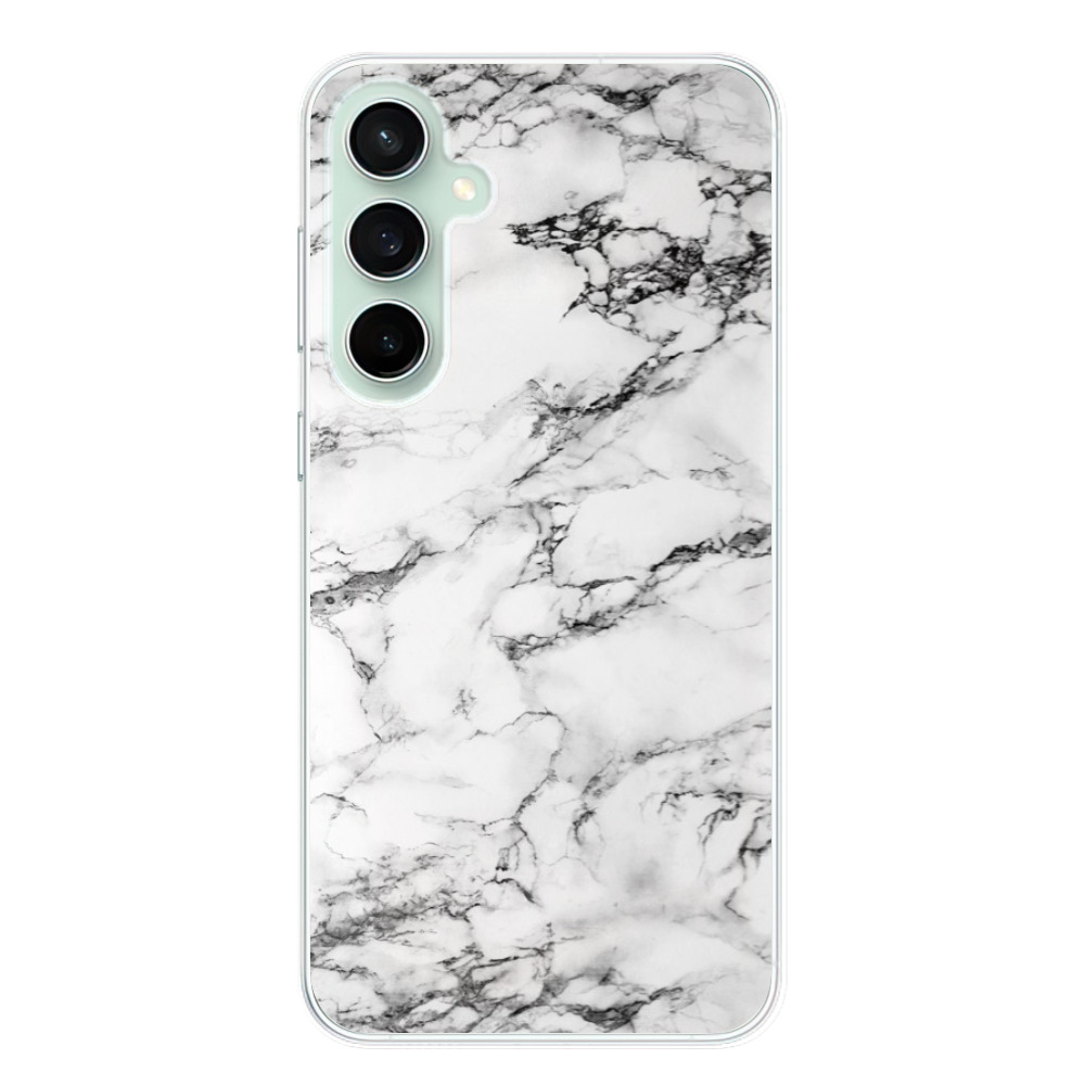 Silikonové odolné pouzdro iSaprio White Marble 01 - Samsung Galaxy S23 FE (Odolný silikonový kryt, obal, pouzdro iSaprio White Marble 01 na mobil Samsung Galaxy S23 FE)