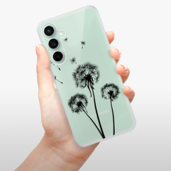 Silikonové pouzdro iSaprio - Samsung Galaxy S23 FE - Three Dandelions black
