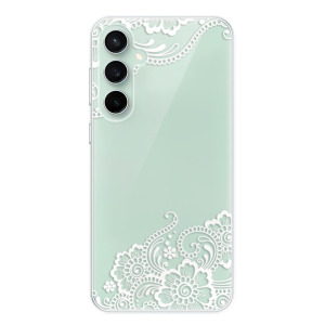 Silikonové pouzdro iSaprio - Samsung Galaxy S23 FE - White Lace 02
