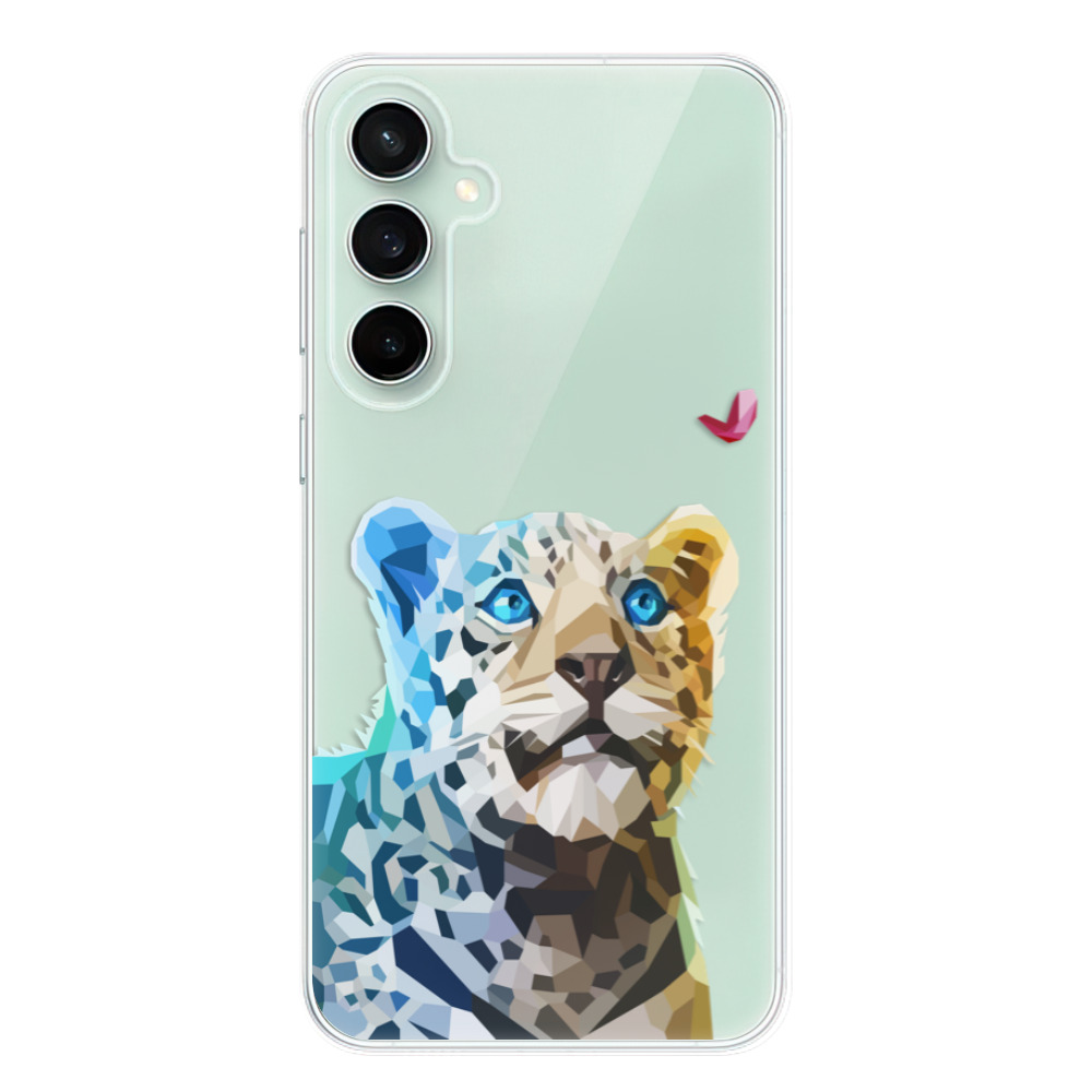 Silikonové odolné pouzdro iSaprio Leopard With Butterfly - Samsung Galaxy S23 FE (Odolný silikonový kryt, obal, pouzdro iSaprio Leopard With Butterfly na mobil Samsung Galaxy S23 FE)