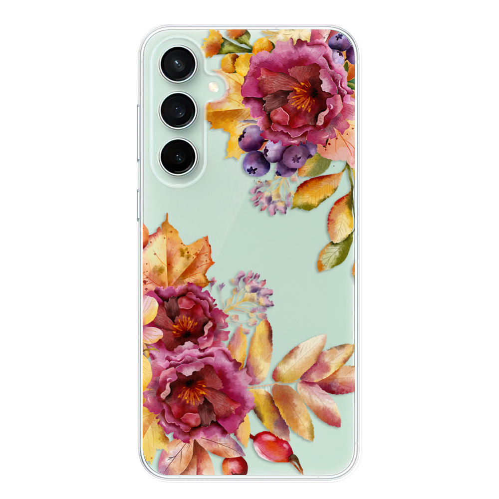 Silikonové odolné pouzdro iSaprio Fall Flowers - Samsung Galaxy S23 FE (Odolný silikonový kryt, obal, pouzdro iSaprio Fall Flowers na mobil Samsung Galaxy S23 FE)