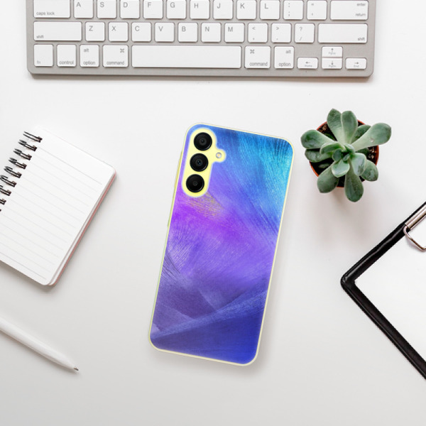 Silikonové pouzdro iSaprio - Samsung Galaxy A15 / A15 5G - Purple Feathers