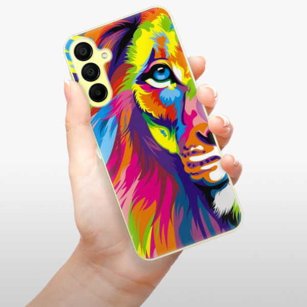 Silikonové pouzdro iSaprio - Samsung Galaxy A15 / A15 5G - Rainbow Lion