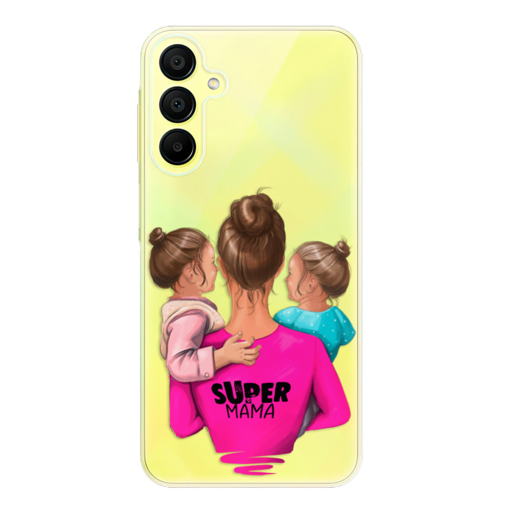 Silikonové odolné pouzdro iSaprio Super Mama - Two Girls - Samsung Galaxy A15 / A15 5G (Odolný silikonový kryt, obal, pouzdro iSaprio Super Mama - Two Girls na mobil Samsung Galaxy A15 / A15 5G)