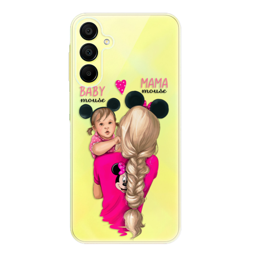 Silikonové odolné pouzdro iSaprio Mama Mouse Blond and Girl - Samsung Galaxy A15 / A15 5G (Odolný silikonový kryt, obal, pouzdro iSaprio Mama Mouse Blond and Girl na mobil Samsung Galaxy A15 / A15 5G)
