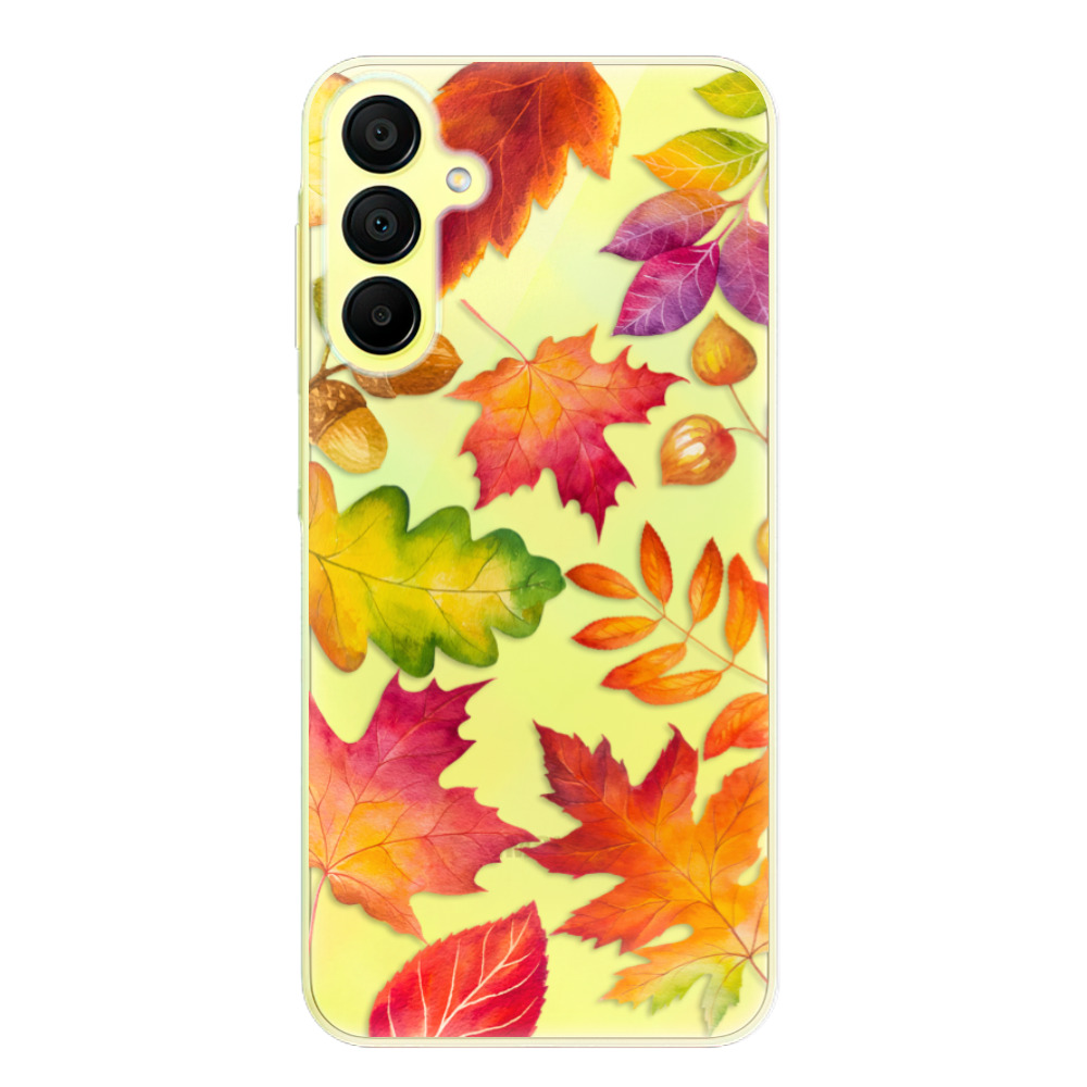 Silikonové odolné pouzdro iSaprio Autumn Leaves 01 - Samsung Galaxy A15 / A15 5G (Odolný silikonový kryt, obal, pouzdro iSaprio Autumn Leaves 01 na mobil Samsung Galaxy A15 / A15 5G)