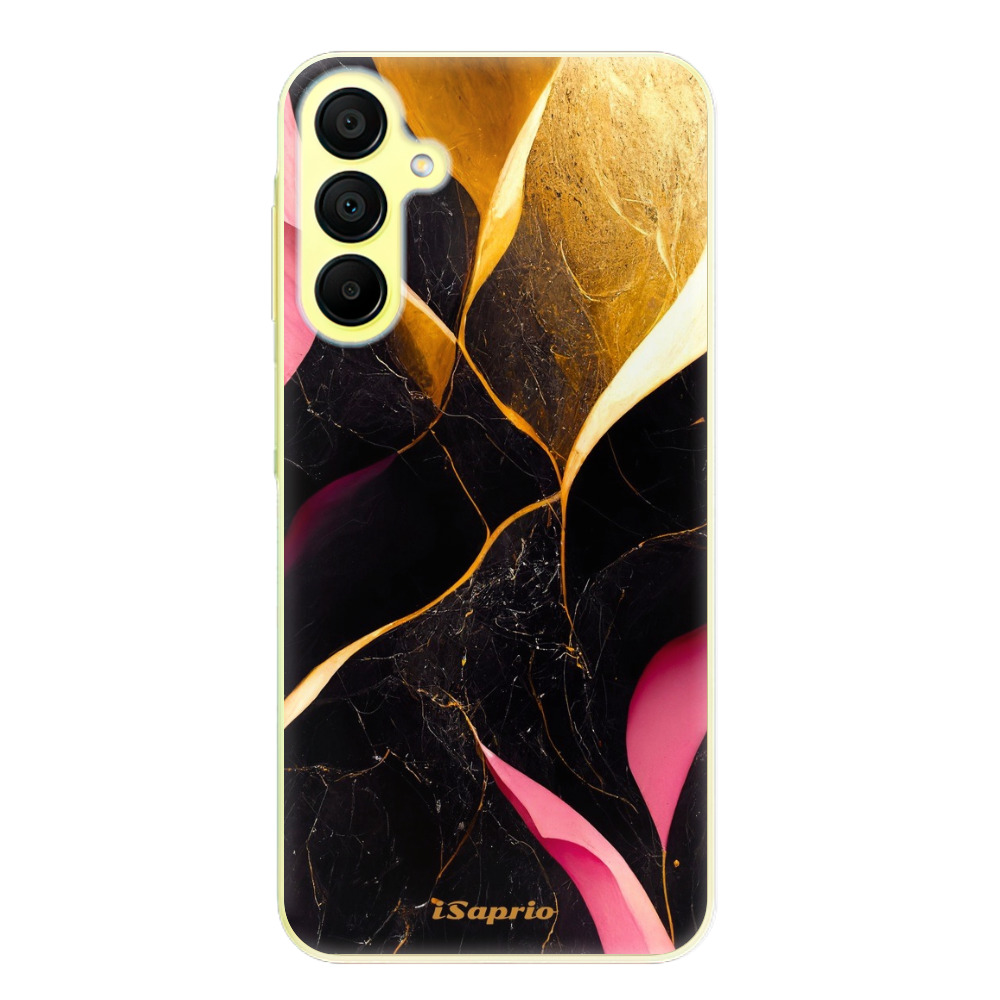 Silikonové odolné pouzdro iSaprio Gold Pink Marble - Samsung Galaxy A15 / A15 5G (Odolný silikonový kryt, obal, pouzdro iSaprio Gold Pink Marble na mobil Samsung Galaxy A15 / A15 5G)