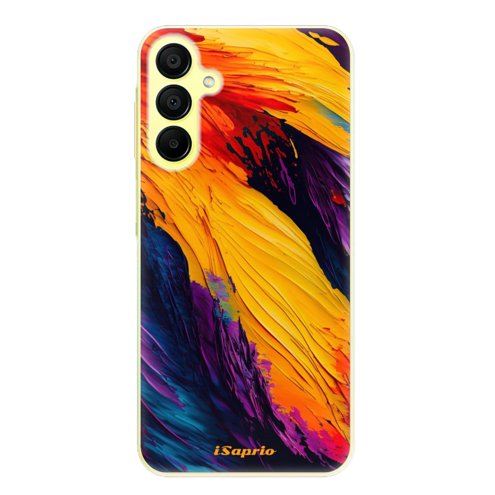 Odolné silikonové pouzdro iSaprio - Orange Paint - Samsung Galaxy A15 / A15 5G