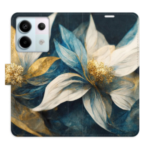 Flip pouzdro iSaprio - Xiaomi Redmi Note 13 Pro 5G / Poco X6 5G - Gold Flowers - kapsičky na karty