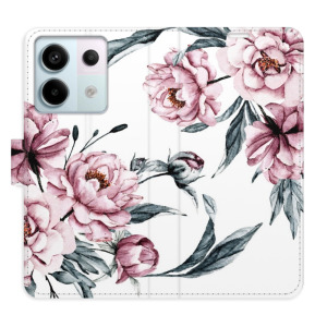 Flip pouzdro iSaprio - Xiaomi Redmi Note 13 Pro 5G / Poco X6 5G - Pink Flowers - kapsičky na karty