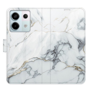Flip pouzdro iSaprio - Xiaomi Redmi Note 13 Pro 5G / Poco X6 5G - SilverMarble 15 - kapsičky na karty