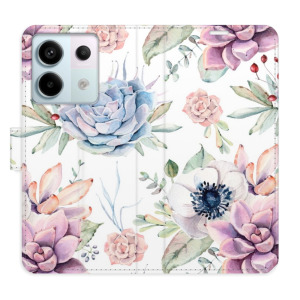 Flip pouzdro iSaprio - Xiaomi Redmi Note 13 Pro 5G / Poco X6 5G - Succulents Pattern - kapsičky na karty
