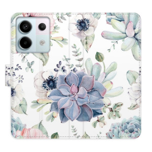 Flip pouzdro iSaprio - Xiaomi Redmi Note 13 Pro 5G / Poco X6 5G - Succulents - kapsičky na karty