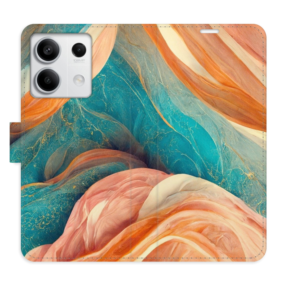 Flipové pouzdro iSaprio - Blue and Orange - Xiaomi Redmi Note 13 5G