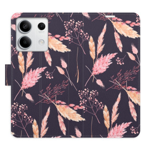 Flip pouzdro iSaprio - Xiaomi Redmi Note 13 5G - Ornamental Flowers 02 - kapsičky na karty