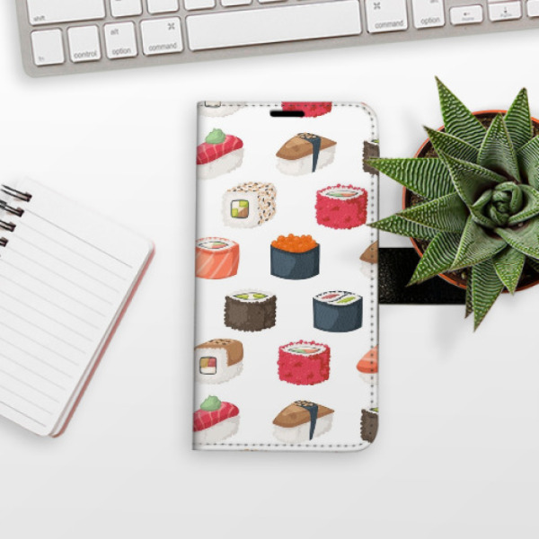 Flip pouzdro iSaprio - Xiaomi Redmi Note 13 5G - Sushi Pattern 02 - kapsičky na karty