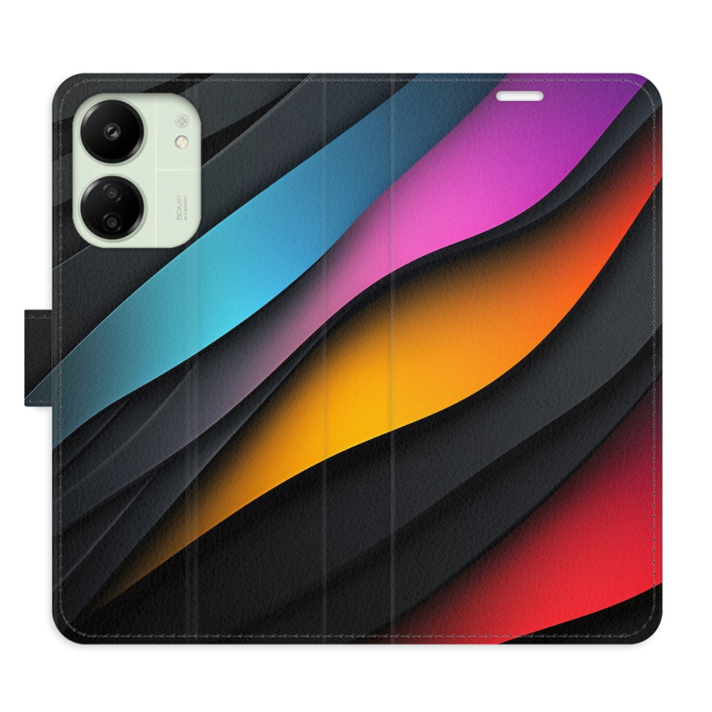Flip pouzdro iSaprio - Xiaomi Redmi 13C / Poco C65 - Color Waves - kapsičky na karty