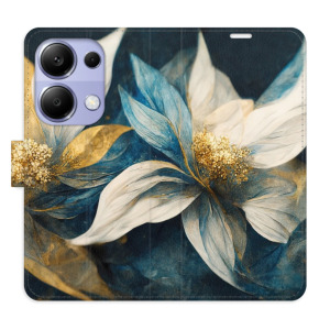 Flip pouzdro iSaprio - Xiaomi Redmi Note 13 Pro 4G / Poco M6 Pro 4G - Gold Flowers - kapsičky na karty