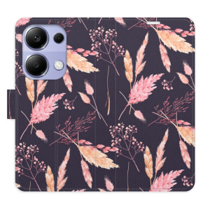 Flip pouzdro iSaprio - Xiaomi Redmi Note 13 Pro 4G / Poco M6 Pro 4G - Ornamental Flowers 02 - kapsičky na karty