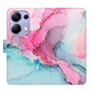 Flip pouzdro iSaprio - Xiaomi Redmi Note 13 Pro 4G / Poco M6 Pro 4G - PinkBlue Marble - kapsičky na karty