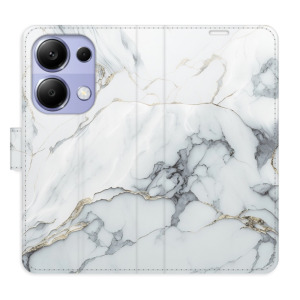 Flip pouzdro iSaprio - Xiaomi Redmi Note 13 Pro 4G / Poco M6 Pro 4G - SilverMarble 15 - kapsičky na karty