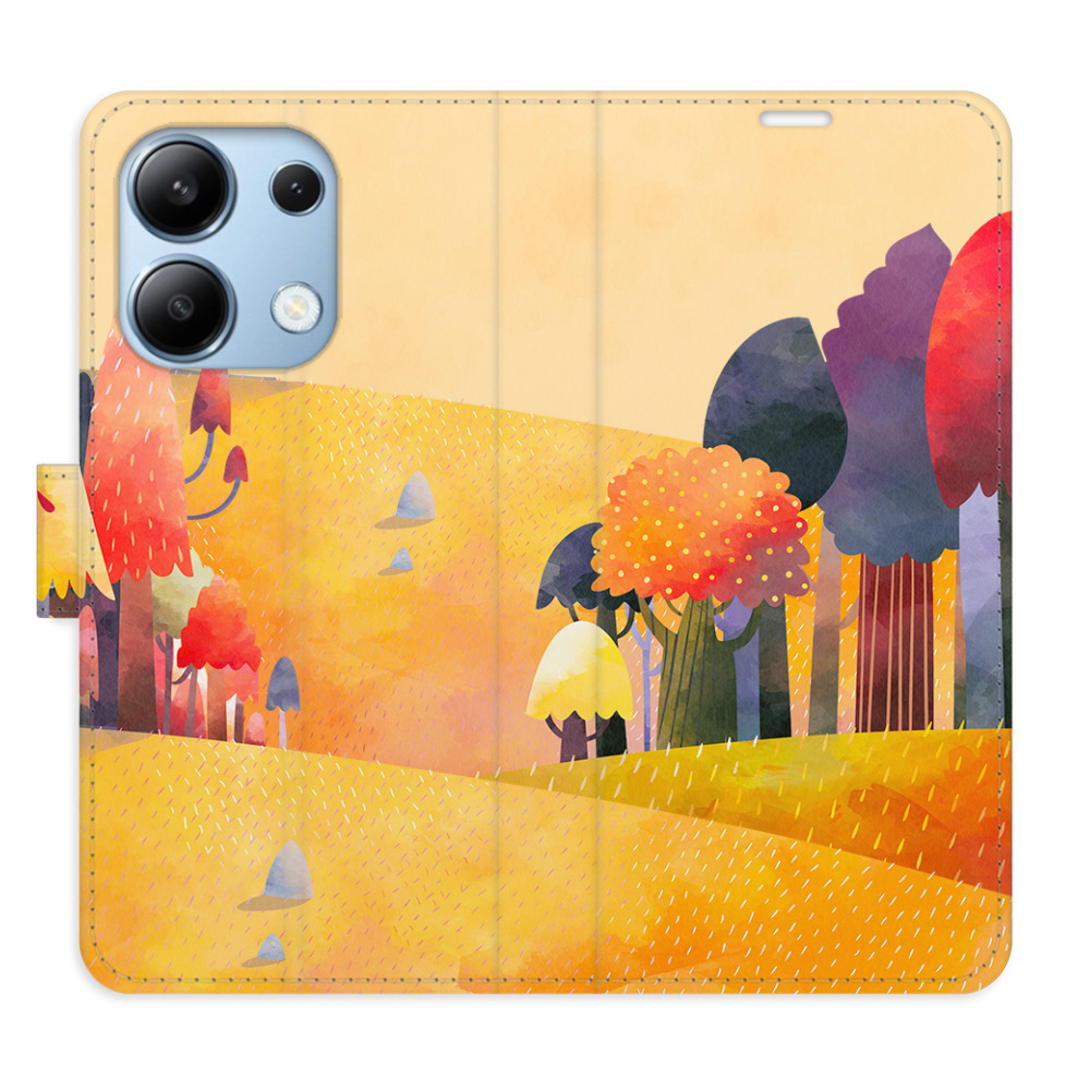 Flip pouzdro iSaprio - Autumn Forest - Xiaomi Redmi Note 13 4G s kapsičkami na karty (Flip knížkové pouzdro, kryt, obal iSaprio s přihrádkami na karty a motivem Autumn Forest pro mobil Xiaomi Redmi Note 13 4G)