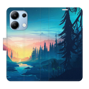 Flip pouzdro iSaprio - Xiaomi Redmi Note 13 4G - Magical Landscape - kapsičky na karty