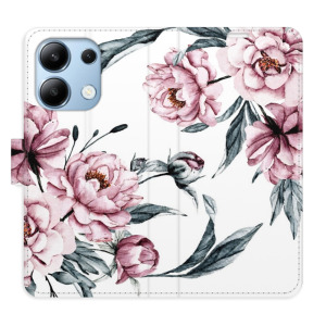 Flip pouzdro iSaprio - Xiaomi Redmi Note 13 4G - Pink Flowers - kapsičky na karty