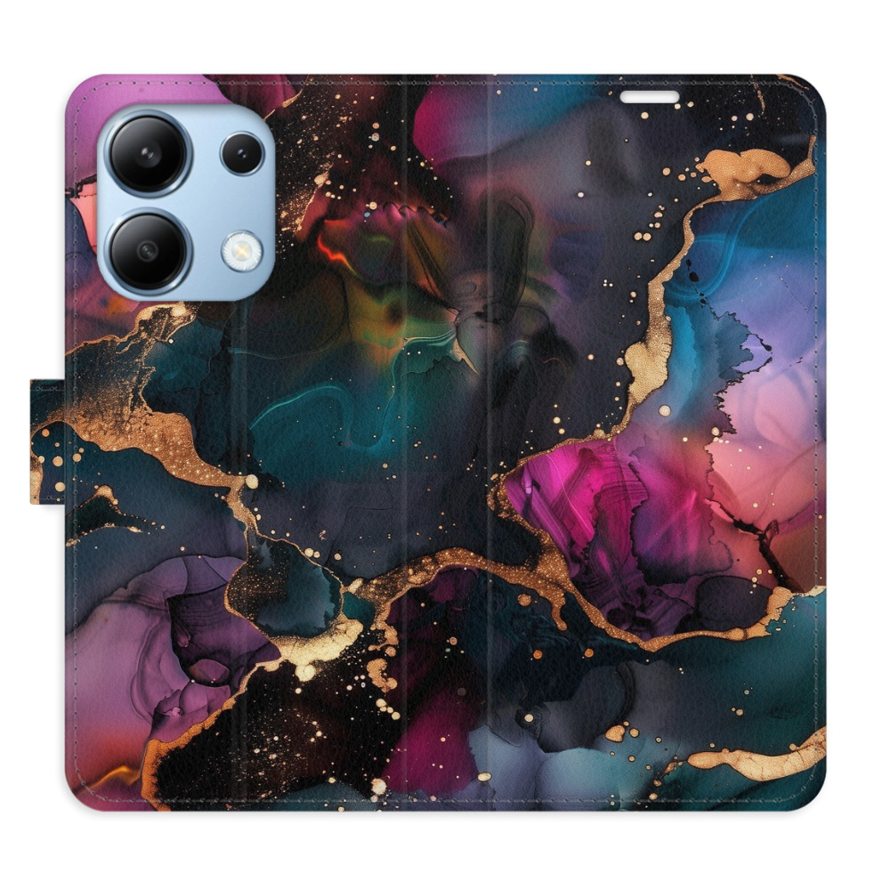 Flip pouzdro iSaprio - Xiaomi Redmi Note 13 4G - Dark Marble - kapsičky na karty