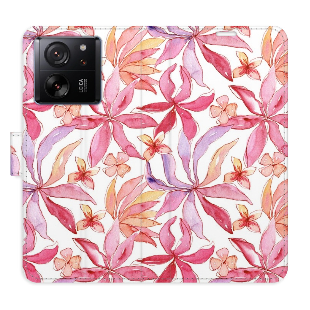 Flip pouzdro iSaprio - Flower Pattern 10 - Xiaomi 13T / 13T Pro s kapsičkami na karty (Flip knížkové pouzdro, kryt, obal iSaprio s přihrádkami na karty a motivem Flower Pattern 10 pro mobil Xiaomi 13T / 13T Pro)