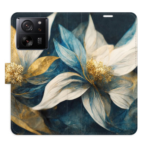 Flip pouzdro iSaprio - Xiaomi 13T / 13T Pro - Gold Flowers - kapsičky na karty