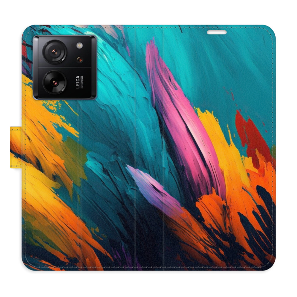 Flipové pouzdro iSaprio - Orange Paint 02 - Xiaomi 13T / 13T Pro