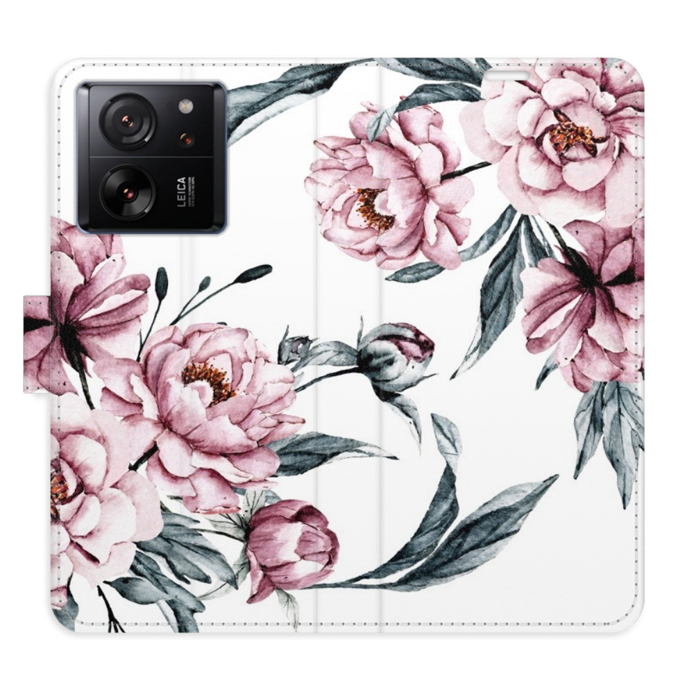 Flipové pouzdro iSaprio - Pink Flowers - Xiaomi 13T / 13T Pro