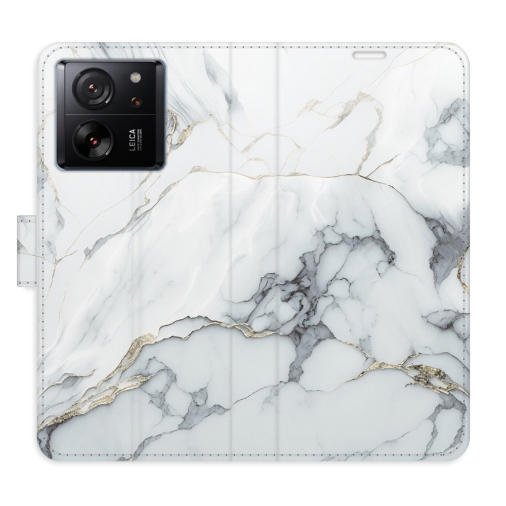Flipové pouzdro iSaprio - SilverMarble 15 - Xiaomi 13T / 13T Pro