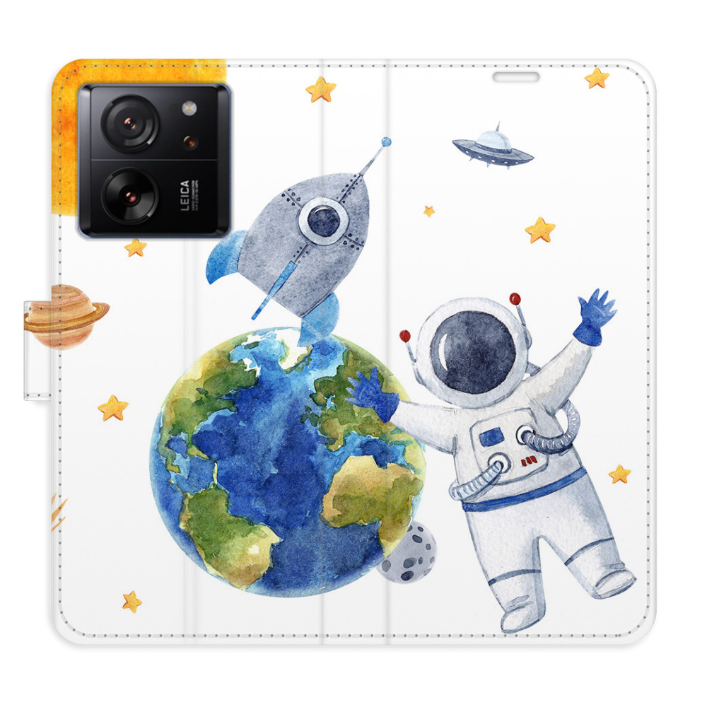 Flip pouzdro iSaprio - Space 06 - Xiaomi 13T / 13T Pro s kapsičkami na karty (Flip knížkové pouzdro, kryt, obal iSaprio s přihrádkami na karty a motivem Space 06 pro mobil Xiaomi 13T / 13T Pro)