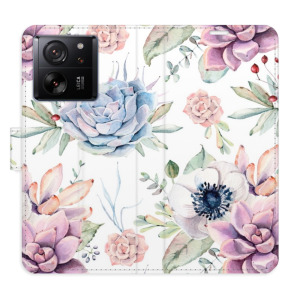 Flip pouzdro iSaprio - Xiaomi 13T / 13T Pro - Succulents Pattern - kapsičky na karty