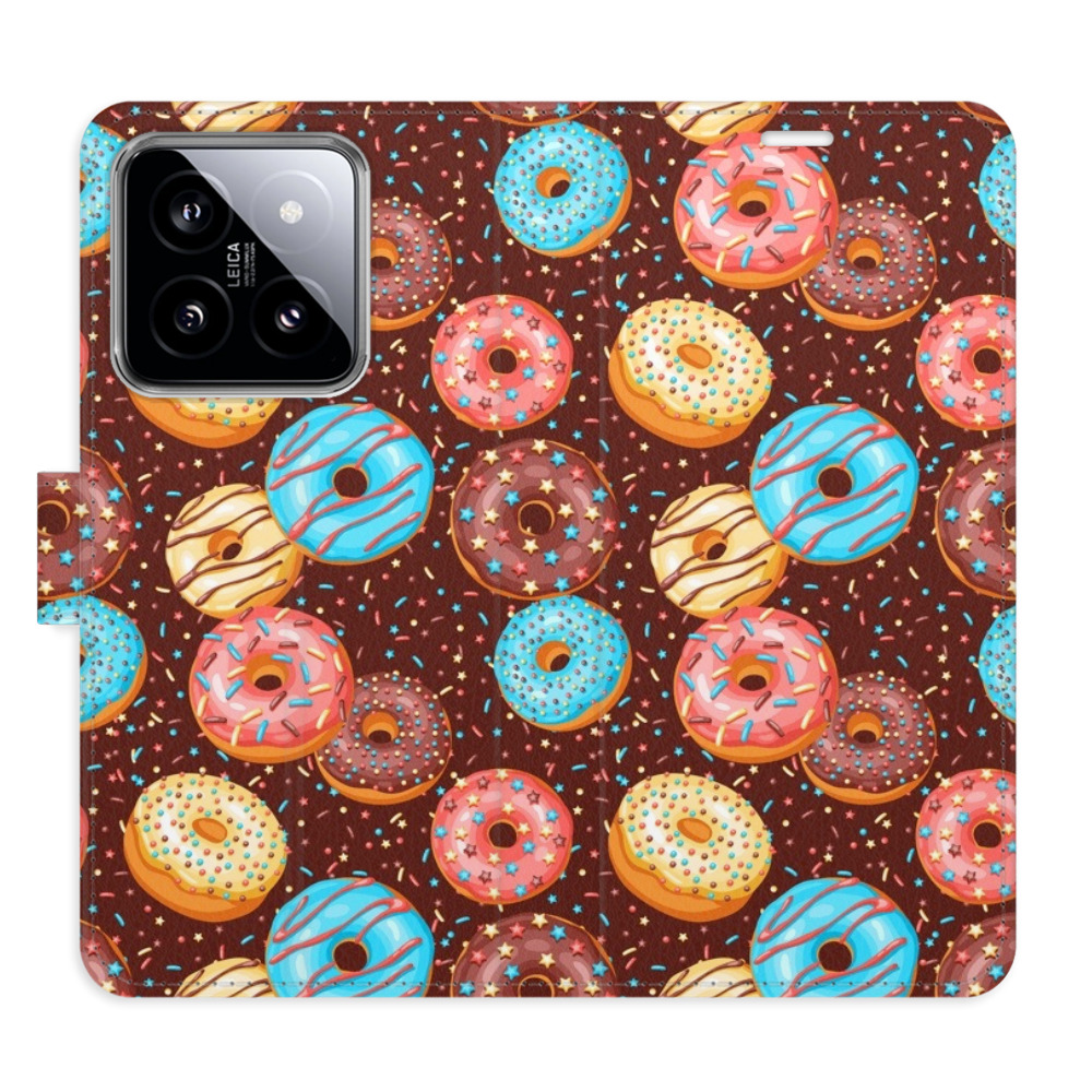 Flipové pouzdro iSaprio - Donuts Pattern - Xiaomi 14 (Flipové pouzdro iSaprio - Donuts Pattern - Xiaomi 14)
