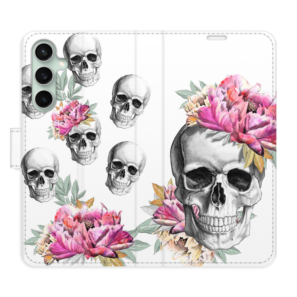 Flip pouzdro iSaprio - Crazy Skull - Samsung Galaxy S23 FE s kapsičkami na karty (Flip knížkové pouzdro, kryt, obal iSaprio s přihrádkami na karty a motivem Crazy Skull pro mobil Samsung Galaxy S23 FE)