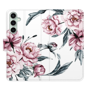 Flip pouzdro iSaprio - Samsung Galaxy S23 FE - Pink Flowers - kapsičky na karty