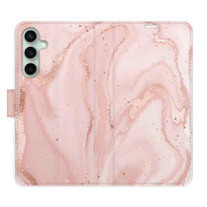 Flip pouzdro iSaprio - Samsung Galaxy S23 FE - RoseGold Marble - kapsičky na karty