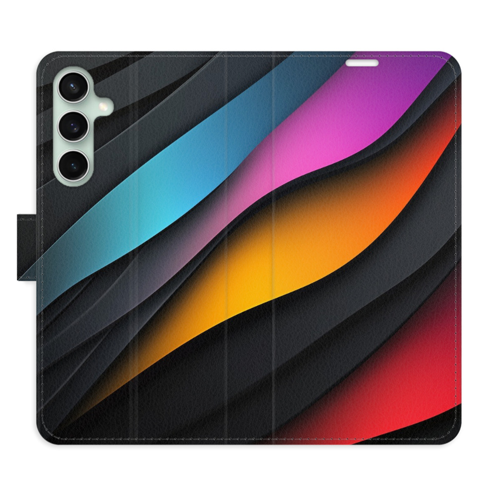Flip pouzdro iSaprio - Samsung Galaxy S23 FE - Color Waves - kapsičky na karty