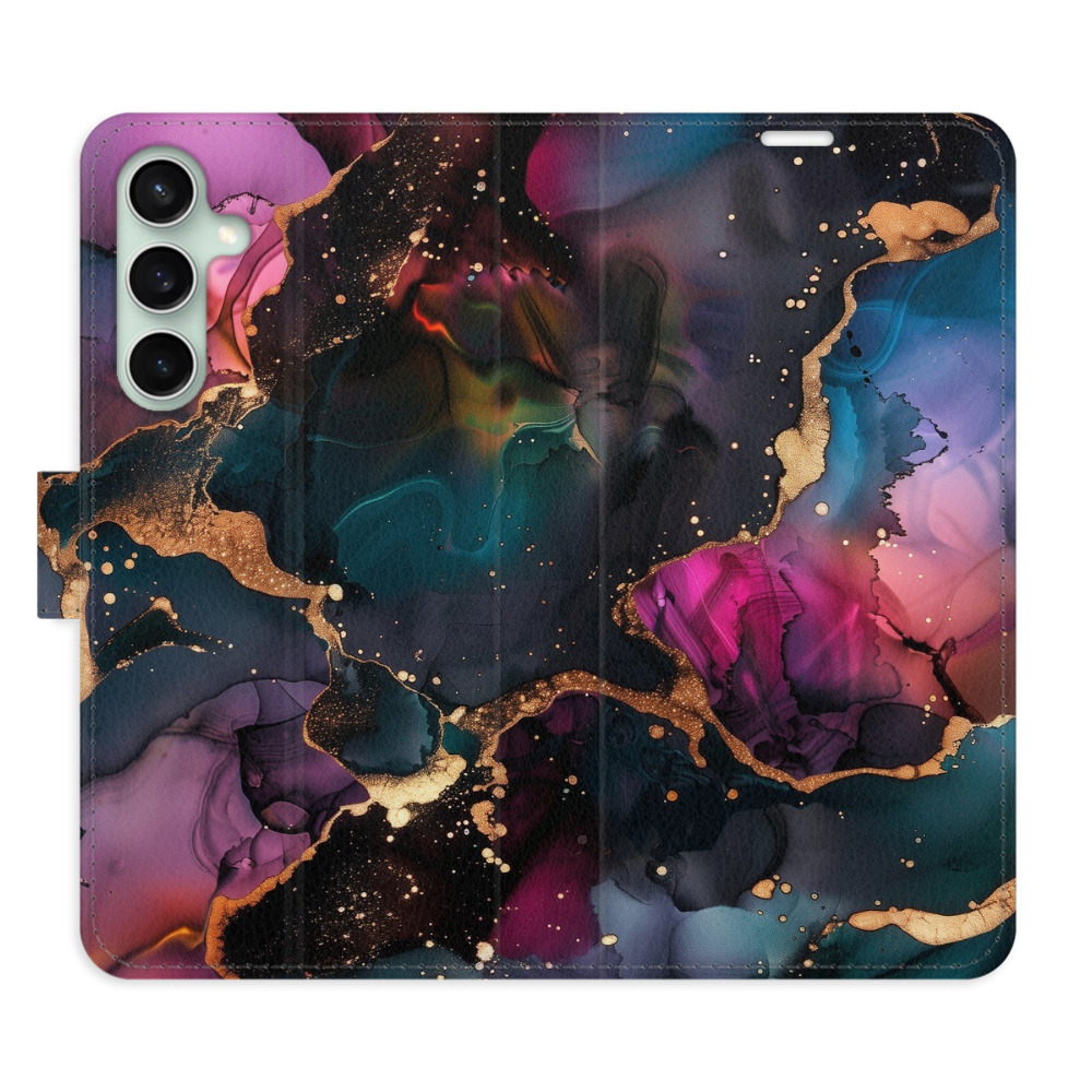 Flip pouzdro iSaprio - Samsung Galaxy S23 FE - Dark Marble - kapsičky na karty