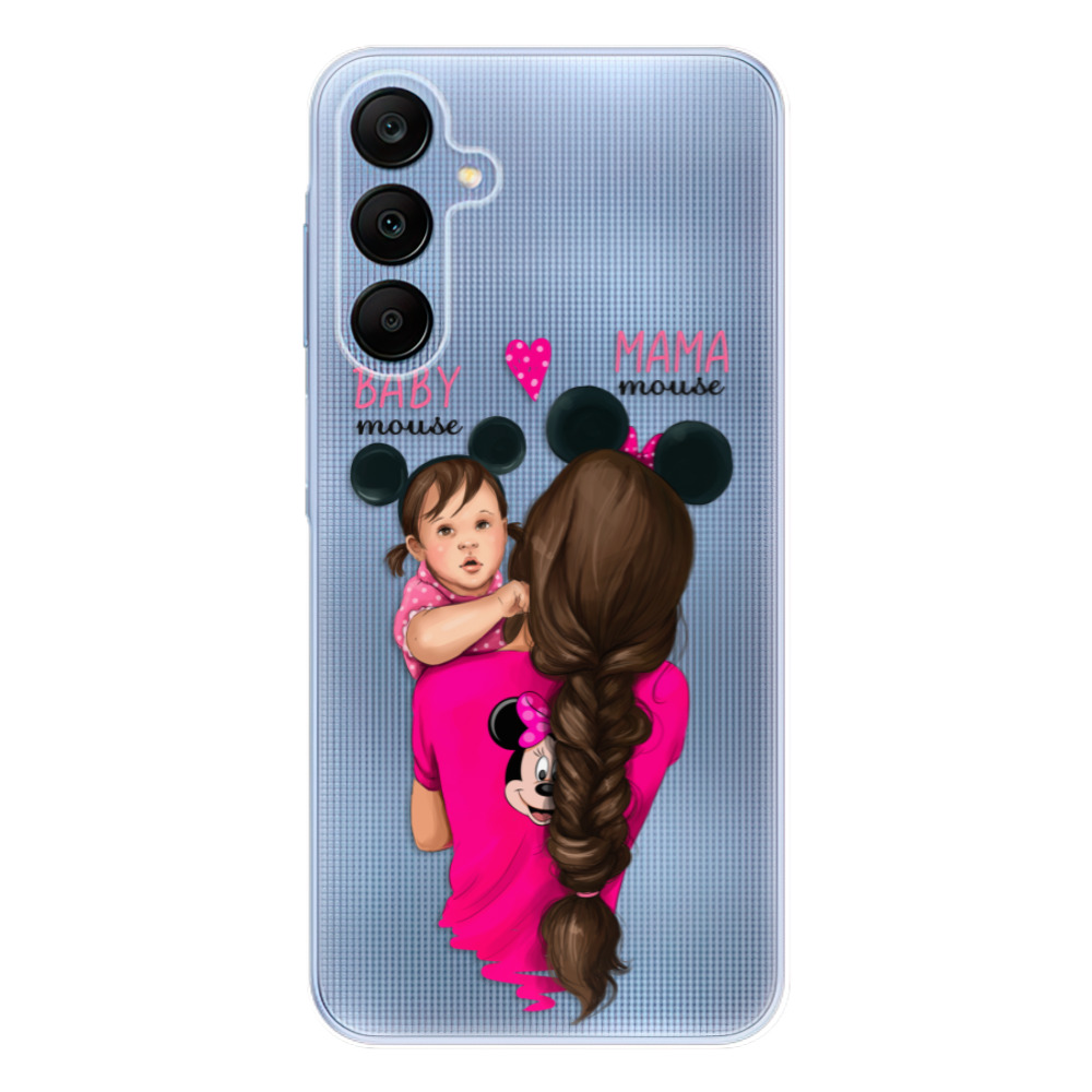 Odolné silikonové pouzdro iSaprio - Mama Mouse Brunette and Girl - Samsung Galaxy A25 5G