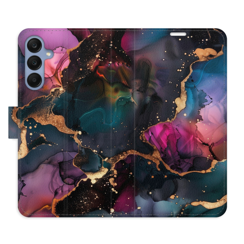 Flip pouzdro iSaprio - Samsung Galaxy A25 5G - Dark Marble - kapsičky na karty