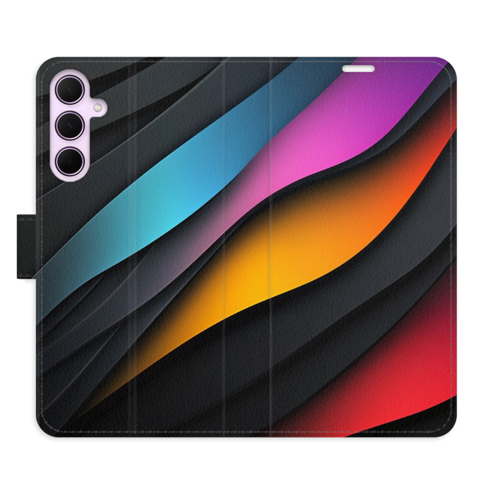 Flip pouzdro iSaprio - Samsung Galaxy A35 5G - Color Waves - kapsičky na karty