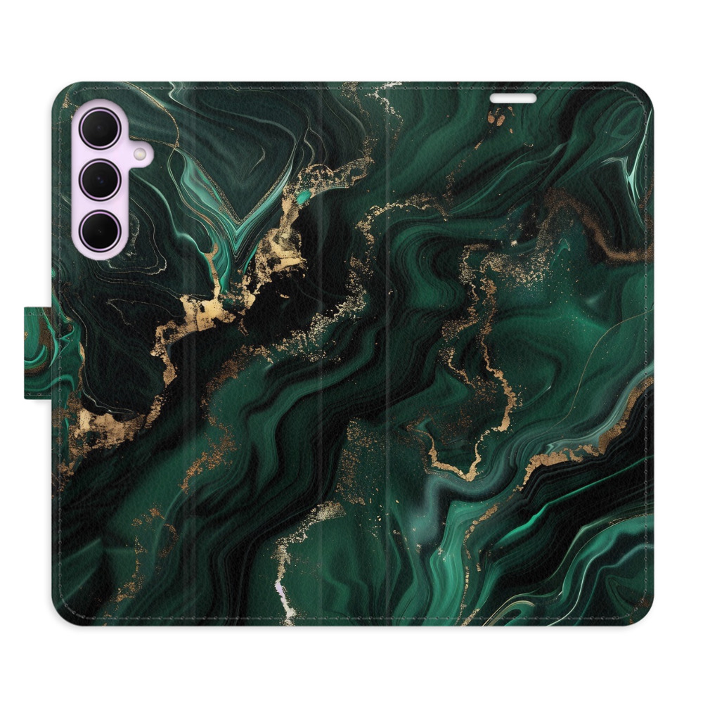 Flip pouzdro iSaprio - Samsung Galaxy A55 5G - Emerald 02 - kapsičky na karty