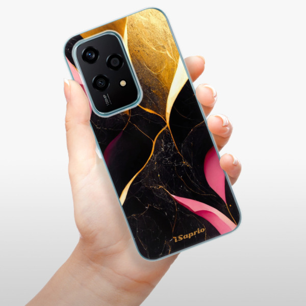 Silikonové pouzdro iSaprio - Honor 200 Lite - Gold Pink Marble