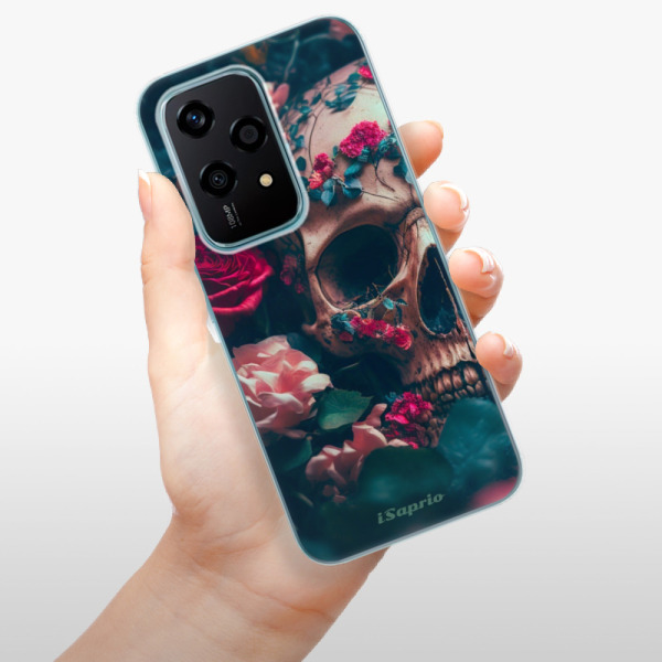 Silikonové pouzdro iSaprio - Honor 200 Lite - Skull in Roses