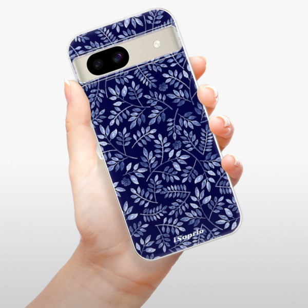 Silikonové pouzdro iSaprio - Google Pixel 8a - Blue Leaves 05